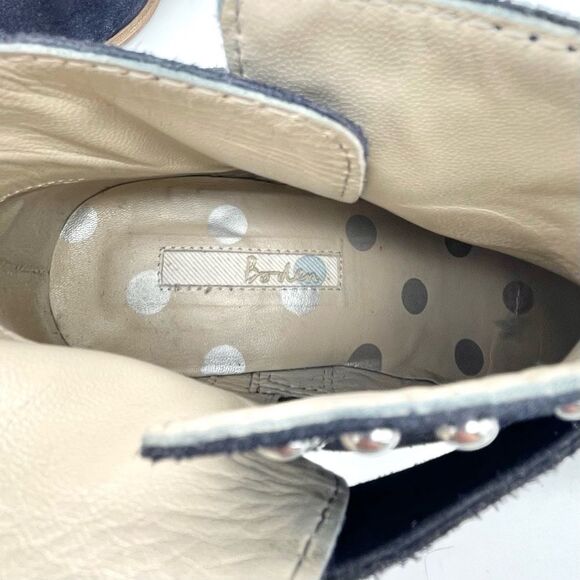 Boden Keira Studded Ankle Booties Ink Dark Navy Suede Women’s Size 38 EU | 7 US - Picture 12 of 16